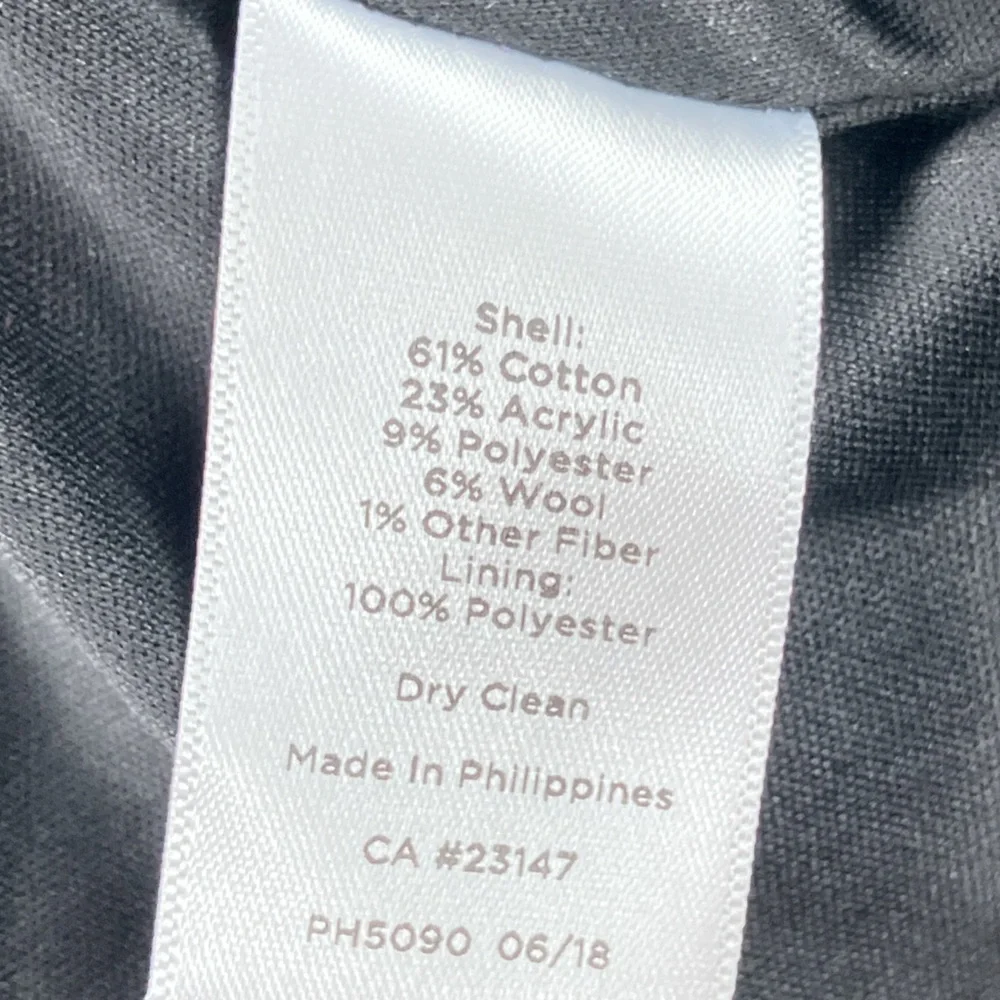 Talbots Petites 16 16P Black White Tweed‎ Stretch Cotton Wool Blend A-Line Skirt